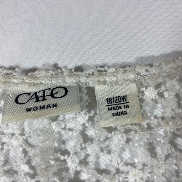 Cato Boho Crochet Open Cardigan Cream Sz 18-20 Bell Long Sleeves Open Sa… - Picture 2 of 11